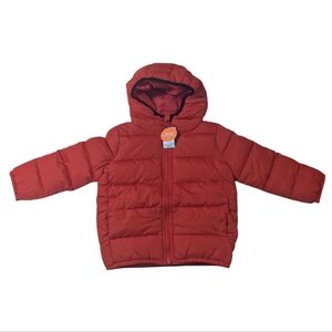 The Children's Place Red Hooded Puffer Jacket Coat Size 3T